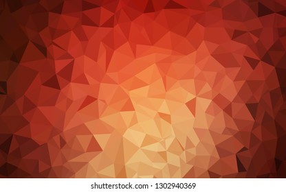 Light Red, Yellow vector abstract polygonal background. Polygonal abstract illustration with gradient. Completely new template for your banner.