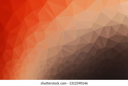 Light Red, Yellow vector abstract mosaic pattern. Colorful illustration in Origami style with gradient.  Brand new design for your business.