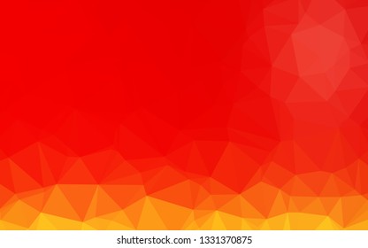 Light Red, Yellow vector abstract mosaic background. Colorful abstract illustration with gradient. Polygonal design for your web site.