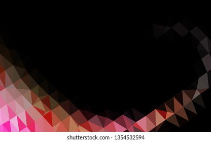 Light Red, Yellow vector abstract polygonal layout. Geometric illustration in Origami style with gradient. Completely new design for your business.