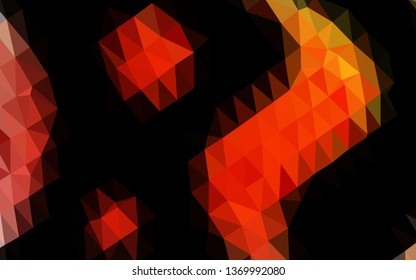 Light Red, Yellow vector abstract polygonal texture. Colorful illustration in abstract style with gradient. Brand new style for your business design.