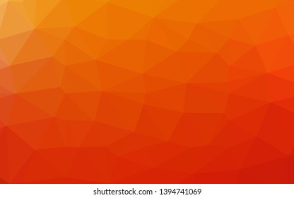 Light Red, Yellow vector abstract mosaic background. Colorful illustration in Origami style with gradient.  Template for a cell phone background.