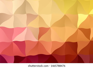 Light Red, Yellow vector abstract polygonal pattern. Colorful abstract illustration with triangles. Brand new style for your business design.