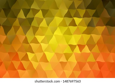 Light Red, Yellow vector abstract polygonal background. Colorful illustration in abstract style with triangles. Textured pattern for your backgrounds.