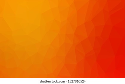 Light Red, Yellow vector abstract polygonal layout. Colorful illustration in Origami style with gradient.  Completely new template for your business design.