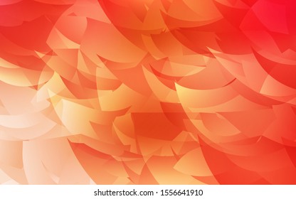 Light Red, Yellow vector abstract polygonal pattern. Geometric illustration in Origami style with gradient.  Best triangular design for your business.