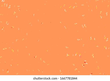 Light Red, Yellow vector abstract background with leaves. Colorful abstract illustration with leaves in doodle style. Hand painted design for web, wrapping.