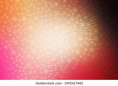 Light Red, Yellow vector Abstract illustration with colored bubbles in nature style. Glitter abstract illustration with blurred drops of rain. Simple design for your web site.