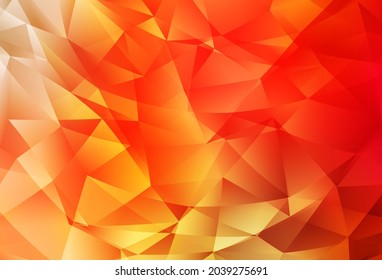 Rojo claro, fondo abstracto de mosaico vector amarillo. Muestra con formas poligonales. Mejor diseño triangular para su negocio.