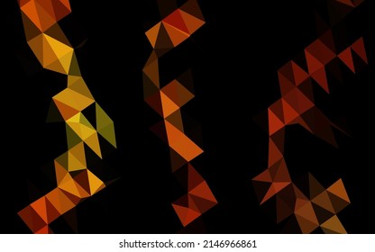 Light Red, Yellow vector abstract mosaic backdrop. A sample with polygonal shapes. Elegant pattern for a brand book.