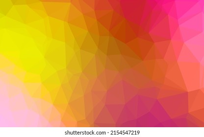 Tapa poligonal abstracta de vector amarillo, rojo claro. Ilustración de colores brillantes en un estilo nuevo. Plantilla completamente nueva para el diseño de su negocio.