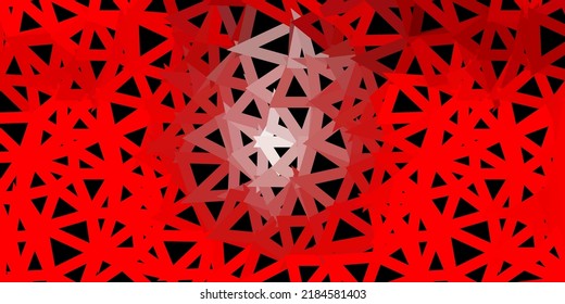Patrón de triángulo abstracto vectorial de color rojo claro y amarillo. Elegante ilustración abstracta con triángulos gradientes. Fondo de escritorio para tus aplicaciones web.