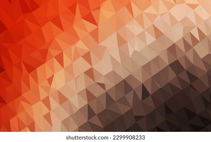 Light Red, Yellow vector abstract polygonal layout. Geometric illustration in Origami style with gradient. Template for your brand book.