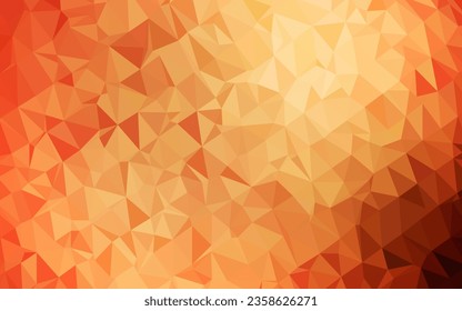 Light Red, Yellow vector abstract polygonal texture. Shining illustration, which consist of triangles. Triangular pattern for your business design.
