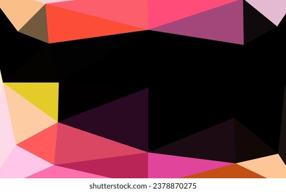 Light Red, Yellow vector abstract mosaic background. A sample with polygonal shapes. New texture for your design.