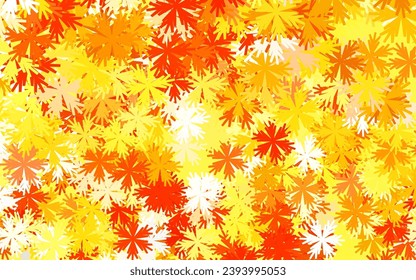 Light Red, Yellow vector abstract pattern with flowers. Brand new colored illustration with flowers. Pattern for heads of websites, designs.