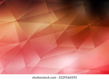 Rouge clair, Image vectorielle jaune motif polygonal abstrait. Illustration brillante et colorée avec des triangles. Nouvelle template pour votre livre de marque.