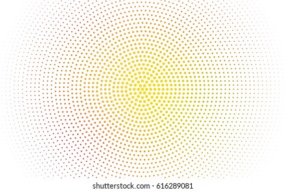 Light Red, Yellow vector abstract pattern with circles. Geometry template for your business design. Background with colored spheres.