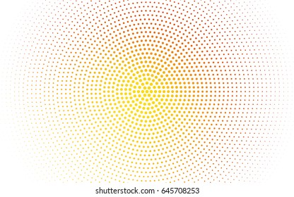 Light Red, Yellow vector abstract pattern with circles. Geometry template for your business design. Background with colored spheres.