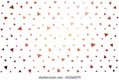 Light Red, Yellow vector abstract colorful background, which consist of triangles. Pattern with colored triangles on white background.