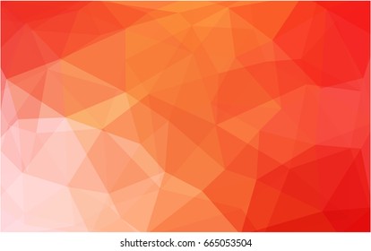 Light Red, Yellow vector abstract textured polygonal background. Blurry triangle design. Pattern can be used for background.