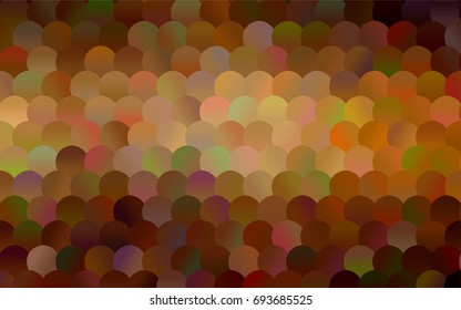 Light Red, Yellow vector abstract pattern with circles. Geometry template for your business design. Background with colored spheres.