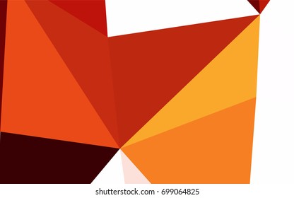 Light Red, Yellow vector abstract colorful background, which consist of triangles. Pattern with colored triangles on white background.