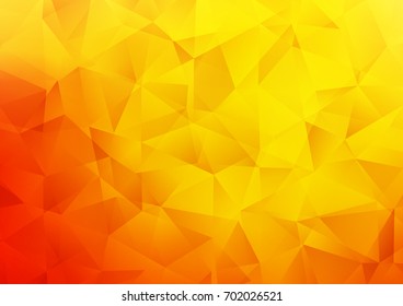 Light Red, Yellow vector abstract polygonal background. Colorful illustration in abstract style with gradient. Brand-new design for your business.