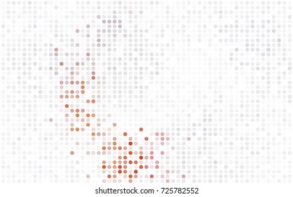 Light Red, Yellow vector abstract pattern with circles. Geometry template for your business design. Background with colored spheres.