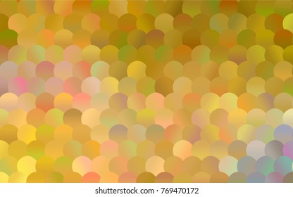 Light Red, Yellow vector abstract pattern with circles. Geometry template for your business design. Background with colored spheres.