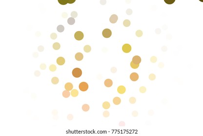 Light Red, Yellow vector abstract pattern with circles. Geometry template for your business design. Background with colored spheres.