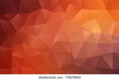 Light Red, Yellow vector abstract mosaic template. Colorful illustration in abstract style with gradient. The best triangular design for your business.
