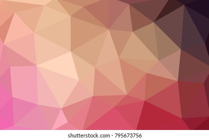 Light Red, Yellow vector abstract textured polygonal background. Blurry triangle design. Pattern can be used for background.