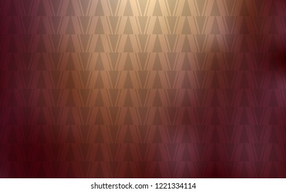 Light Red, Yellow vector backdrop with lines, triangles. Beautiful illustration with triangles in nature style. Pattern for commercials.
