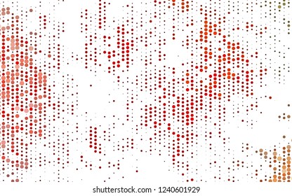 Light Red, Yellow vector backdrop with dots. Blurred bubbles on abstract background with colorful gradient. Pattern for beautiful websites.