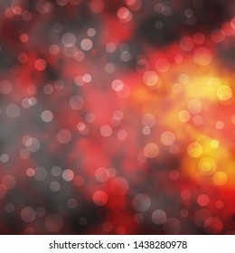 Light Red, Yellow vector backdrop with circles. Abstract decorative design in gradient style with bubbles. New template for your brand book.