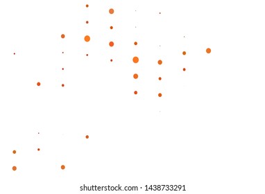 Light Red, Yellow vector backdrop with dots. Modern abstract illustration with colorful water drops. Design for your business advert.