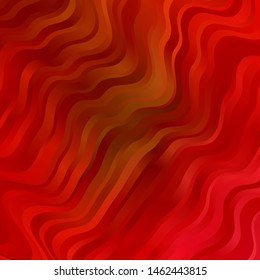 Light Red, Yellow vector backdrop with curves. Colorful abstract illustration with gradient curves. Smart design for your promotions.