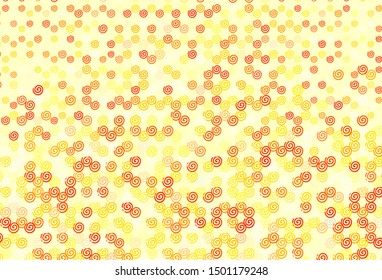 Light Red, Yellow vector backdrop with bent lines. Geometric illustration in abstract style with gradient.  Abstract style for your business design.