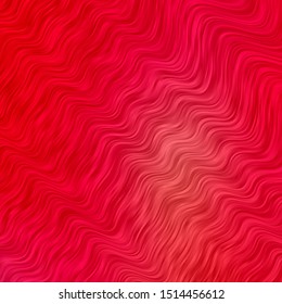 Light Red, Yellow vector backdrop with curves. Illustration in halftone style with gradient curves. Pattern for commercials, ads.
