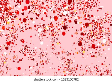 Light Red, Yellow vector backdrop with memphis shapes. Illustration with colorful gradient shapes in abstract style. Elegant design for wallpapers.