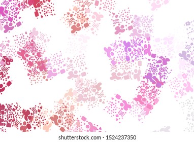 Light Red, Yellow vector backdrop with memphis shapes. Decorative design in abstract style with random forms. Best smart design for your business.