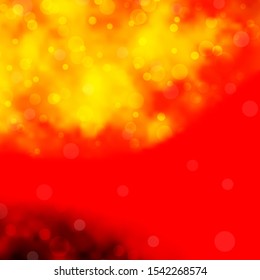 Light Red, Yellow vector backdrop with dots. Glitter abstract illustration with colorful drops. Design for your commercials.
