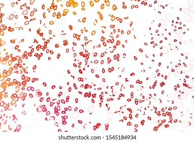 Light Red, Yellow vector backdrop with dots. Beautiful colored illustration with blurred circles in nature style. Pattern for beautiful websites.