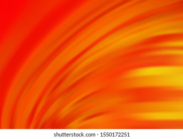 Light Red, Yellow vector backdrop with bent lines. Creative illustration in halftone marble style with gradient. New composition for your brand book.