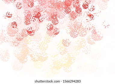 Light Red, Yellow vector backdrop with memphis shapes. Illustration with colorful gradient shapes in abstract style. Background for a cell phone.