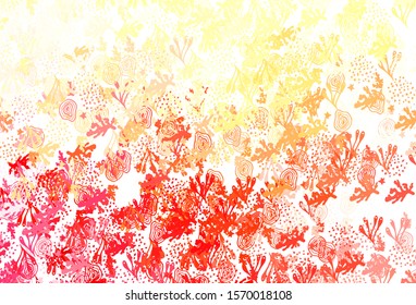 Light Red, Yellow vector backdrop with memphis shapes. Illustration with colorful gradient shapes in abstract style. Background for a cell phone.