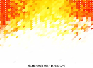 Light Red, Yellow vector backdrop with dots. Modern abstract illustration with colorful water drops. Design for poster, banner of websites.