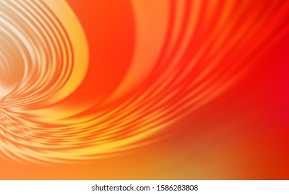 Light Red, Yellow vector backdrop with curved lines. Glitter abstract illustration with wry lines. Colorful wave pattern for your design.