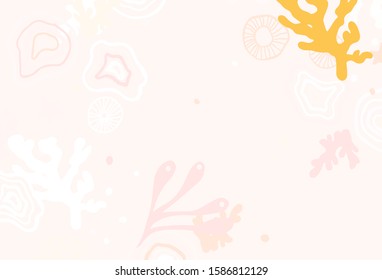 Light Red, Yellow vector backdrop with memphis shapes. Simple colorful illustration with abstract gradient shapes. Modern design for your business card.